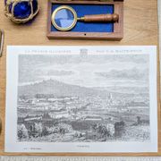 Vesoul, Haute-Saône, printed illustration from 1883.