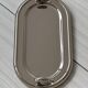 Metal dish with goose head handles serving tray