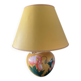 Lampe ancienne en céramique signée Louis Drimmer – abat-jour d’origine