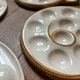 6 vintage snail plates