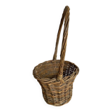 Panier rond bois tressé