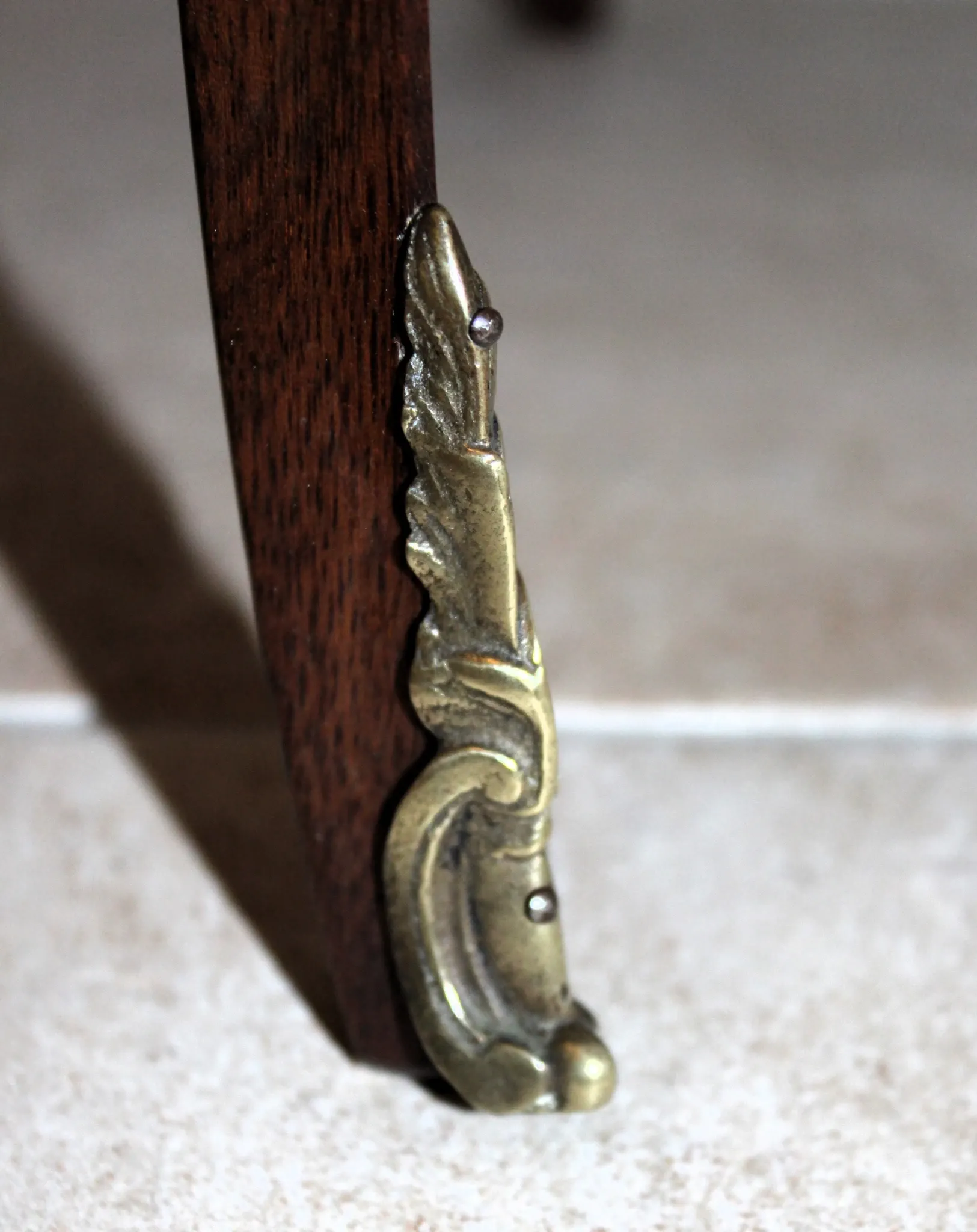 Louis XV style bedside table in marquetry rosewood