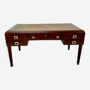 Maurice dufrene desk art deco period 1930 in macassar ebony