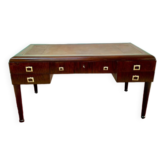 Maurice dufrene desk art deco period 1930 in macassar ebony