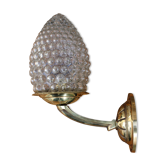 Sconce brass "pine apple" and glass