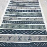 Berber carpet grey white and black 149 x 76 cm