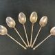 Tableware, suite of 6 small silver spoons early twentieth century