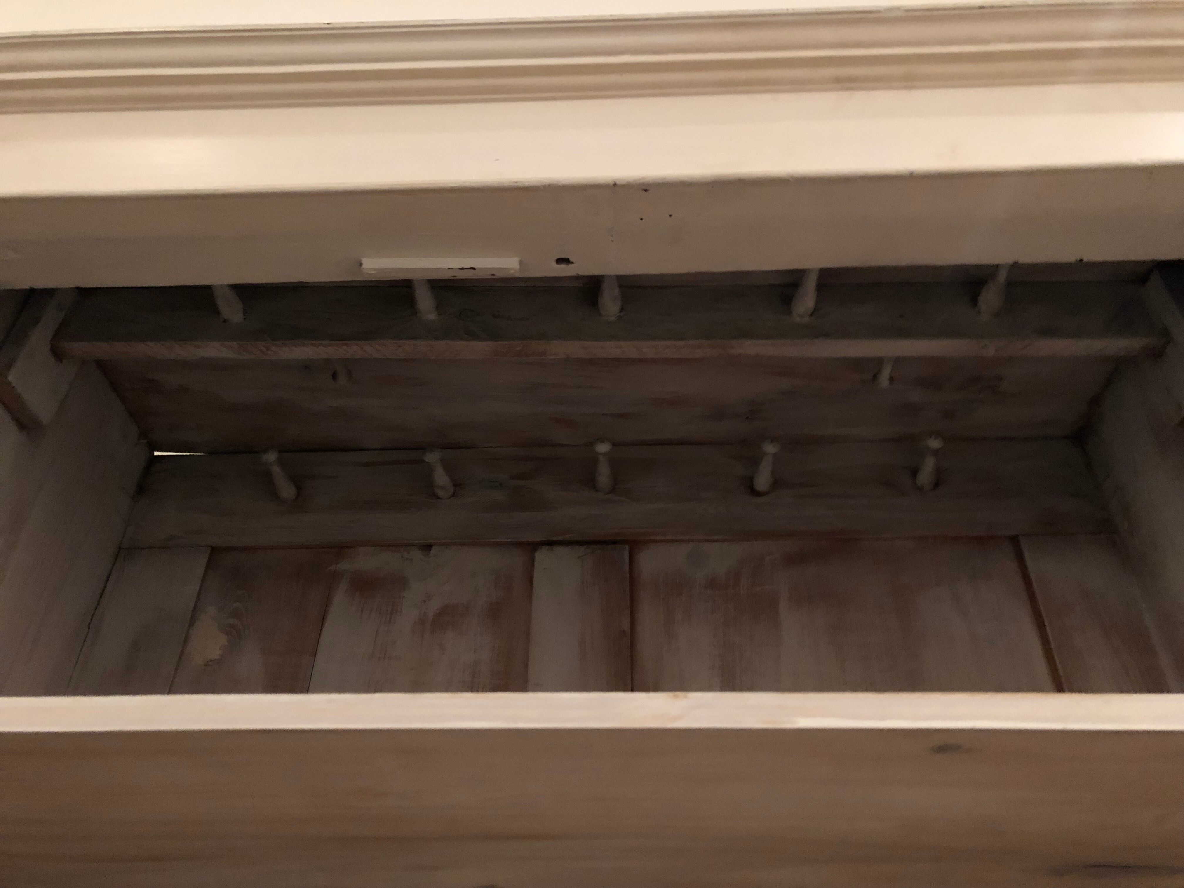 Old cabinet two doors white