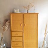 Armoire en rotin vintage