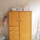 Vintage rattan wardrobe