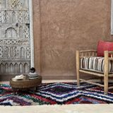 Colorful Boucherouite Moroccan rug - 107 x 244 cm