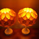 2 Tulip Tablelamps yellow 1970s