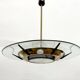 Pendant Light in Glass and Brass from Stilnovo, Italy, 1950s