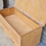 Raw oak chest