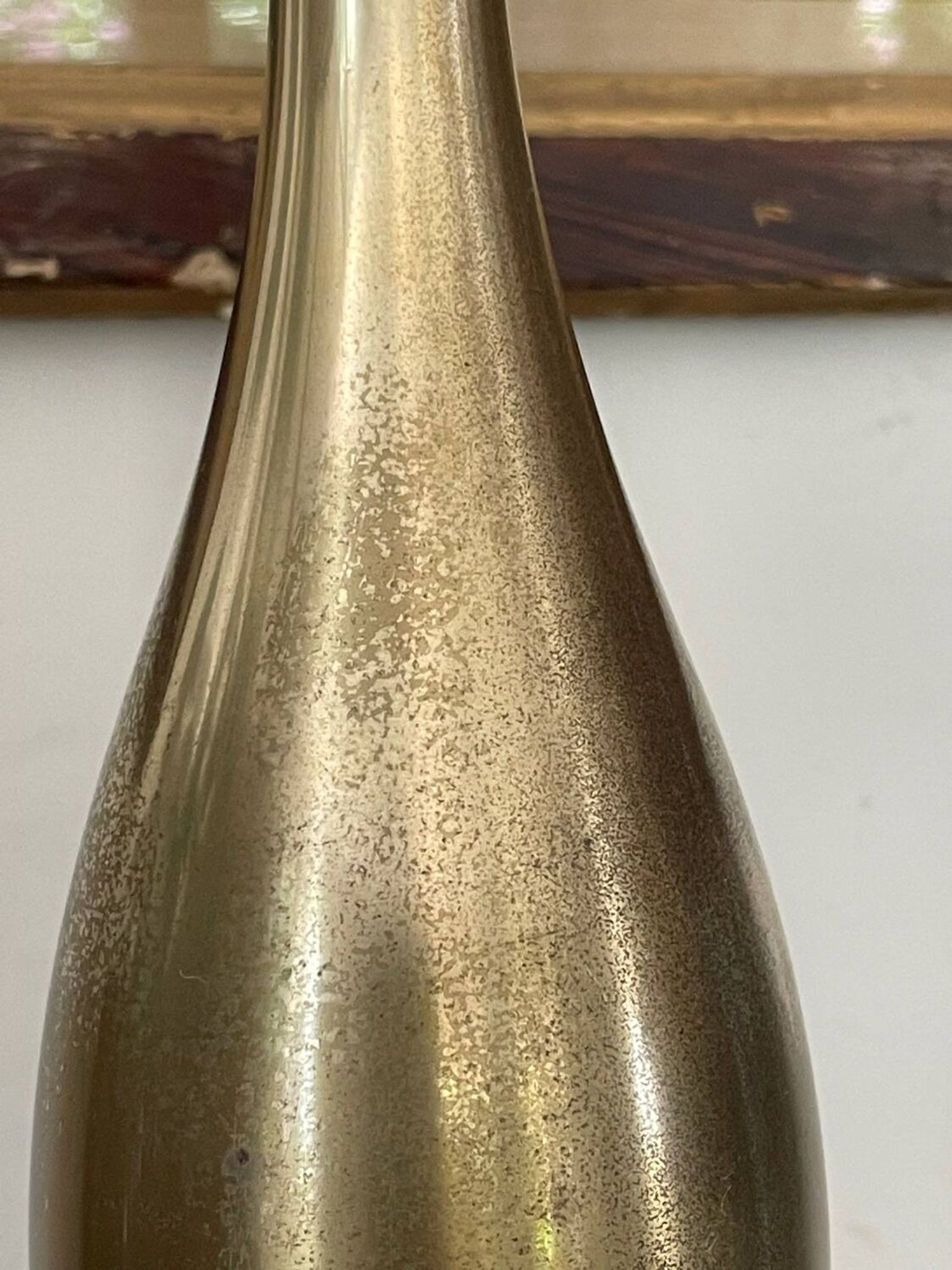Lampe balustre vintage en laiton doré 51cm