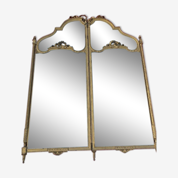 Mirror screen gilded wood Louis XVI style 117x156cm