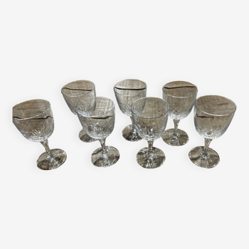 Lot de 7 verres cristal