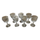Set of 7 crystal glasses