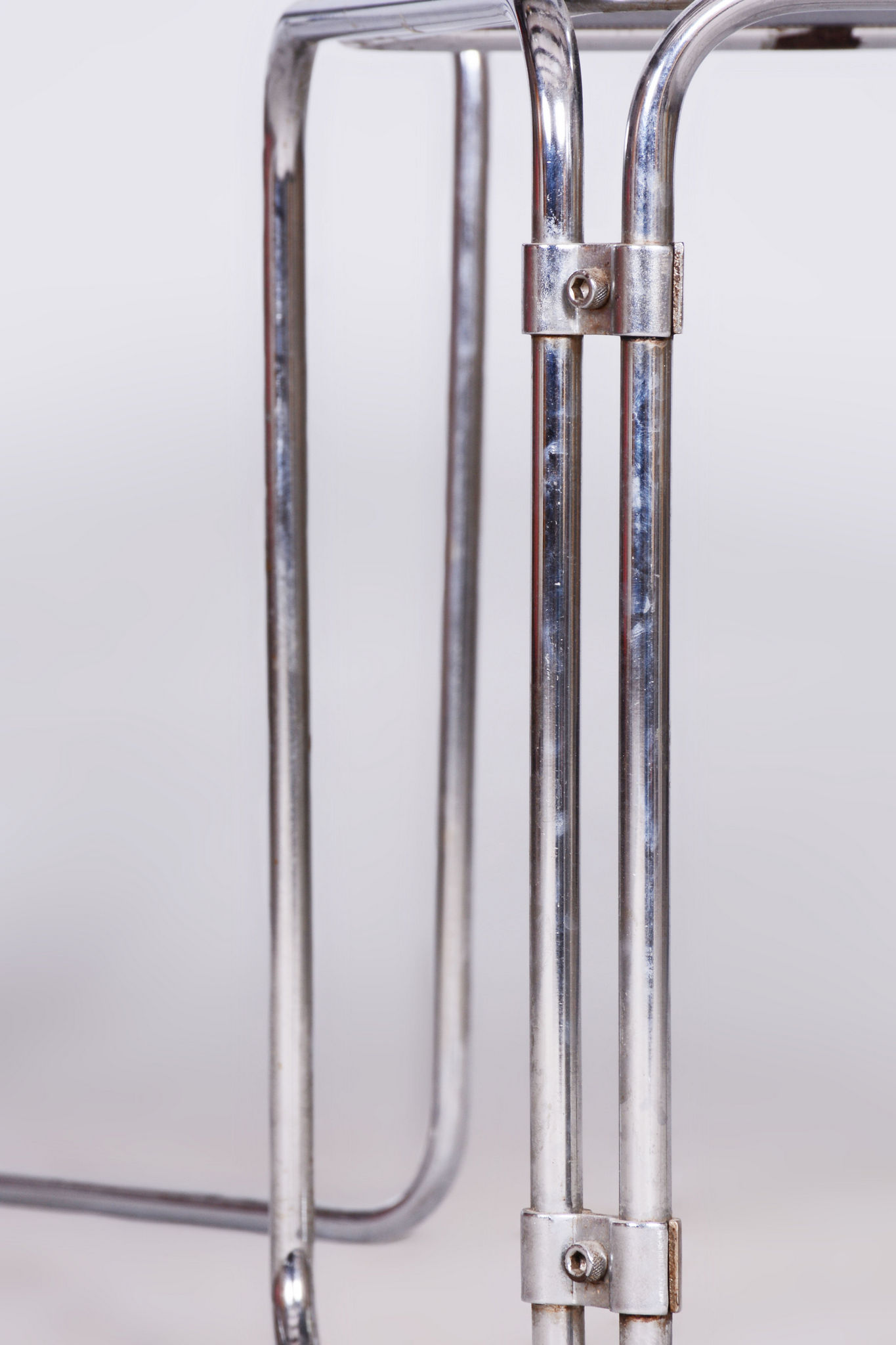 Restored Nesting Tables, Chrome-Plated Steel, Opaxit Glass, Czechia, 1960s
