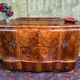 Art decó vintage Brocante burr walnut cocktail bar sideboard