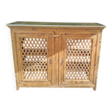 Support buffet in solid pine, zinc top, late 19th century.