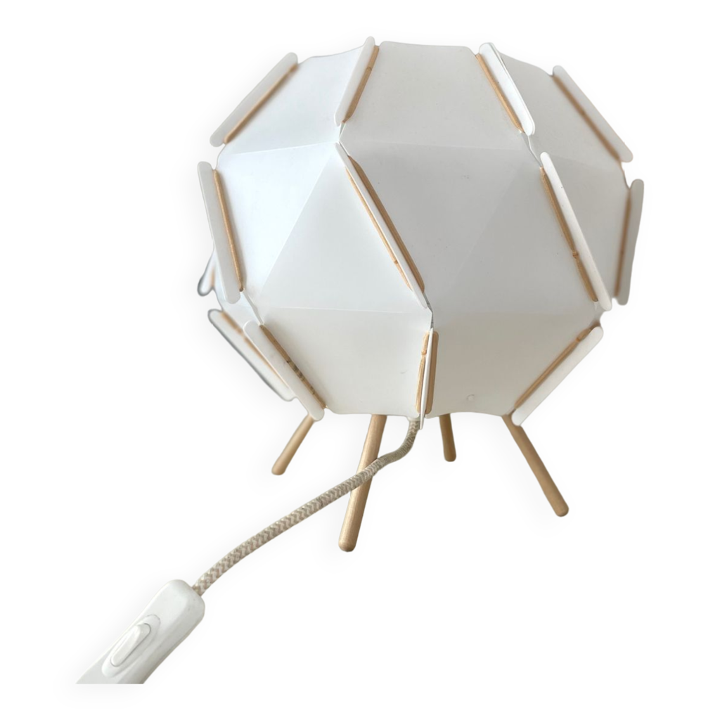 IKEA Japandi style origami tripod lamp Selency