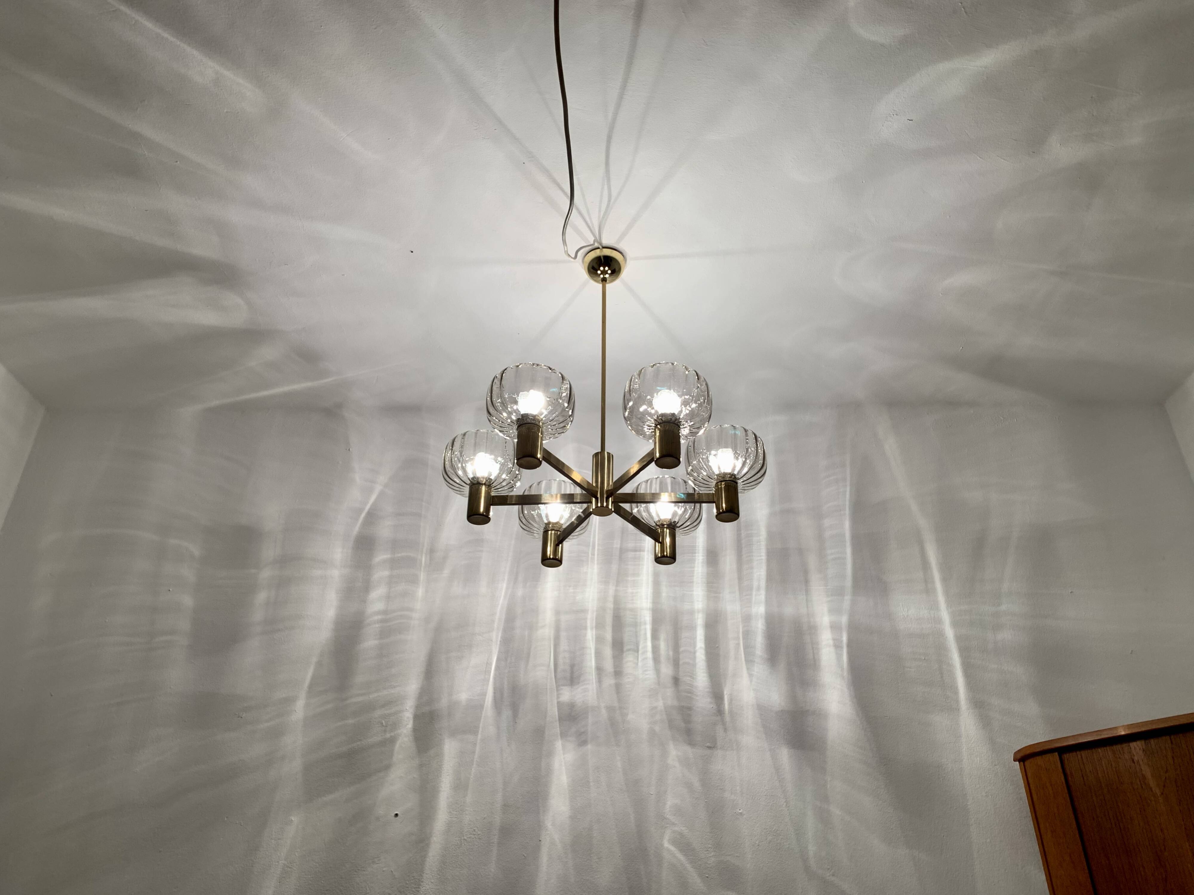 Lustre en verre fumé