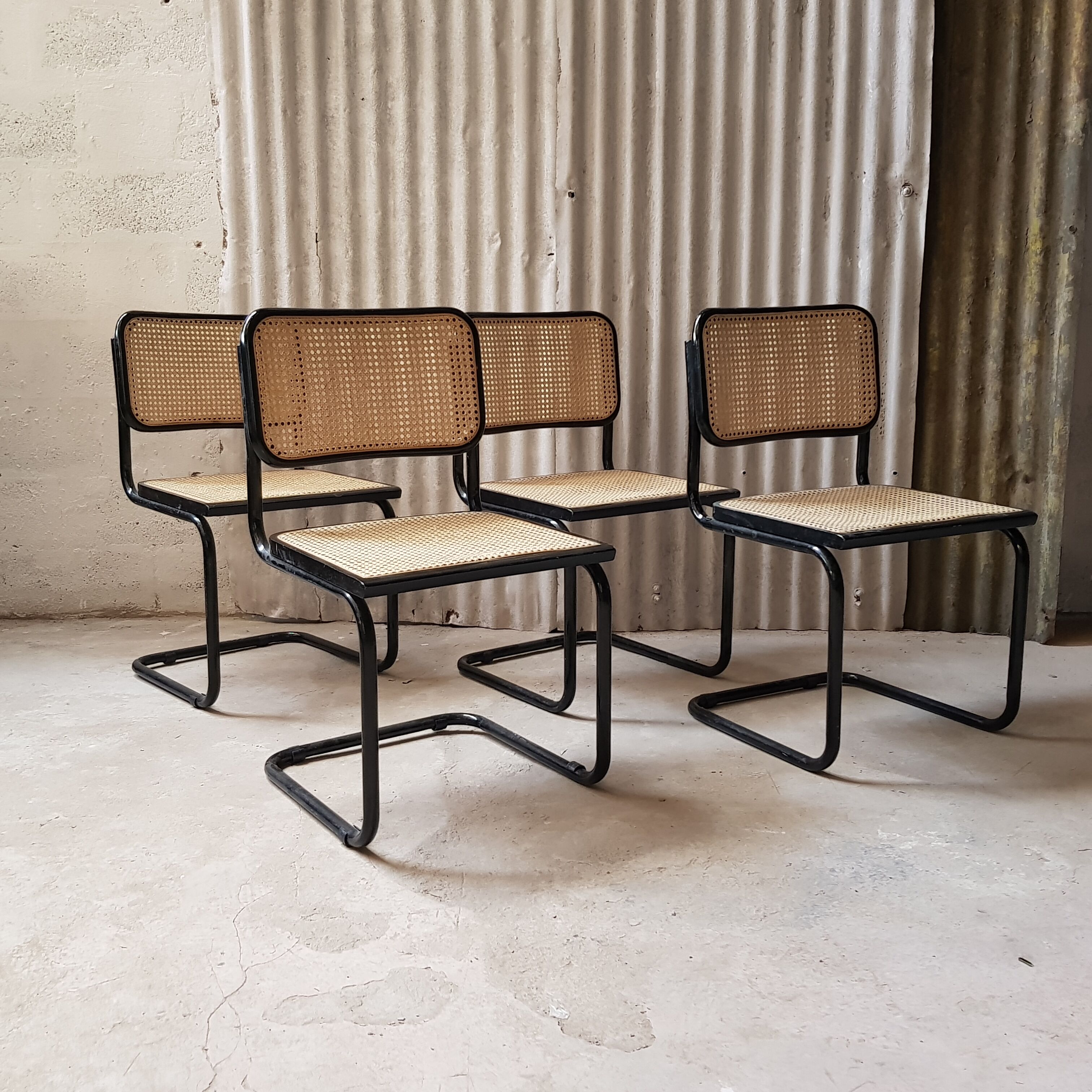 4 chairs Cesca b32 by Marcel Breuer