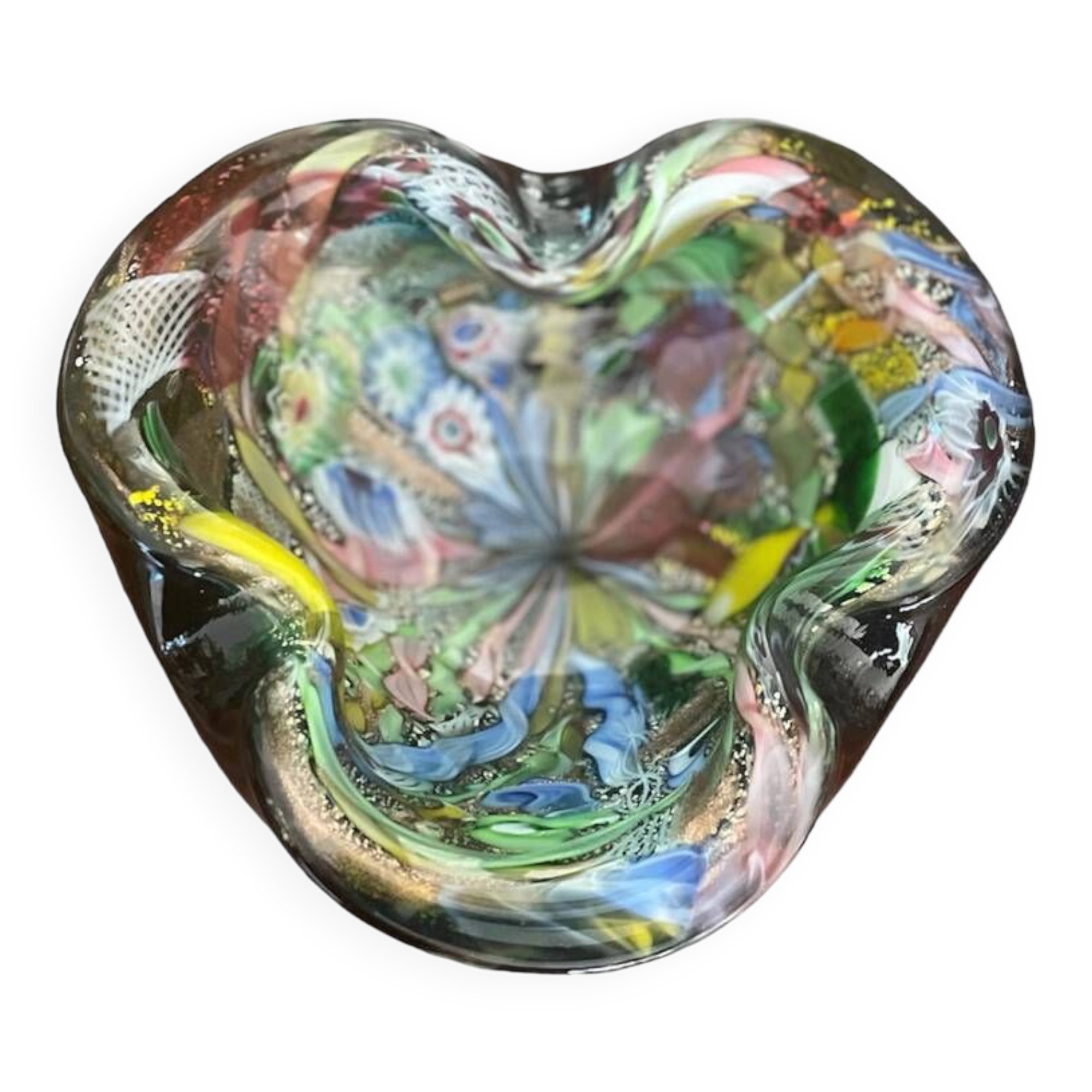 Murano “tutti frutti” AVEM pocket ashtray circa 1950