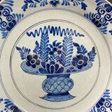 17th-18th century Delft earthenware plate signed AK Adriaen Kocx 1690-1701