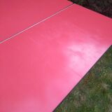 Dining table formica red foot wood