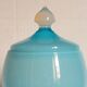 Pot couvert sur pied en opaline de foire vintage