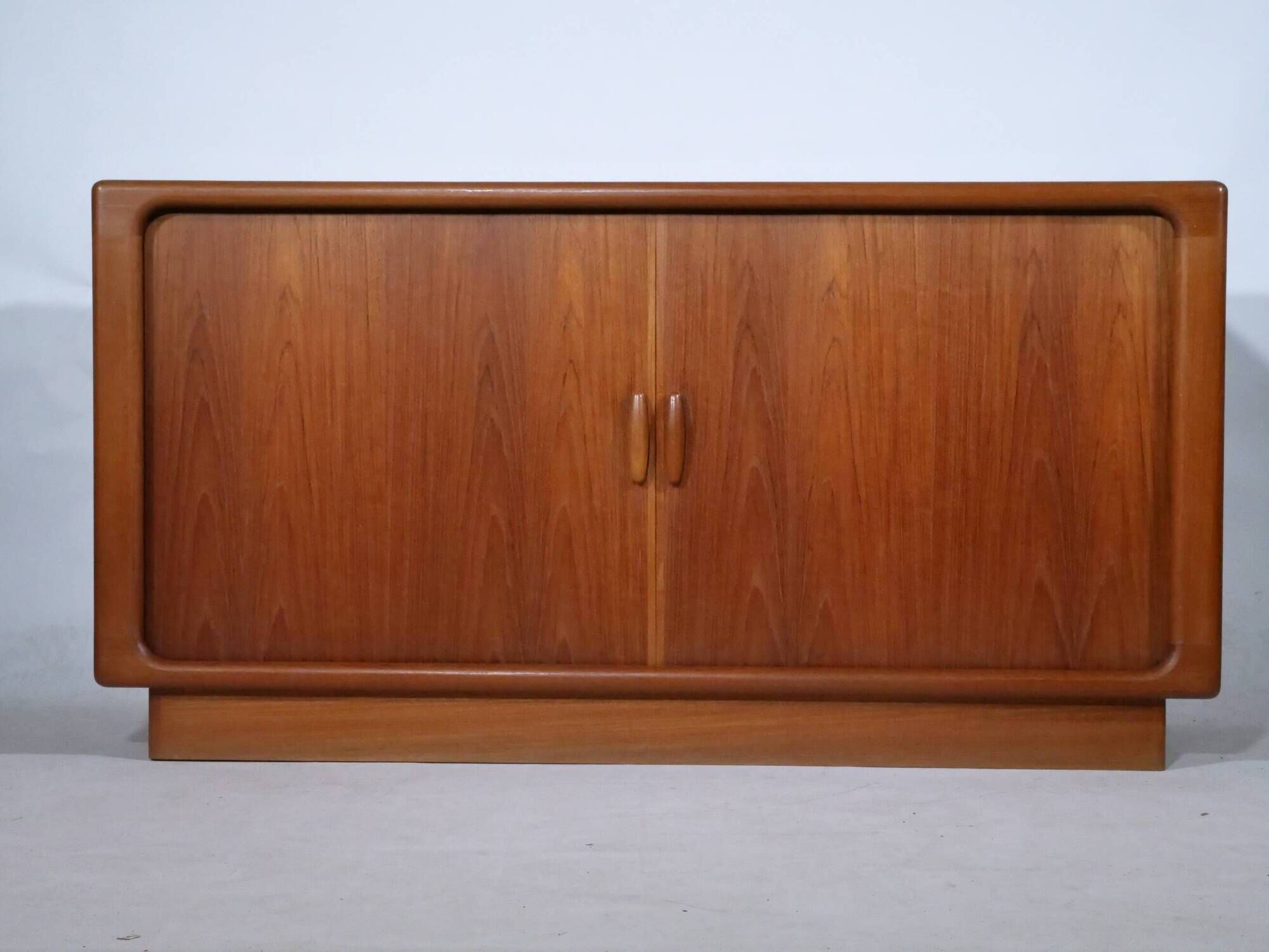 Teak sideboard by dyrlund, sliding door dresser, danish design, 1960s