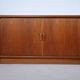 Teak sideboard by dyrlund, sliding door dresser, danish design, 1960s