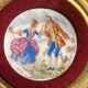 Old miniature frame scene gallant porcelain XXth century
