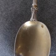Series of 10 teaspoons in sterling silver vermilled in russian style