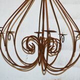 Wrought-iron candle chandelier