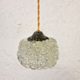 Pair of pearl glass pendant lamps