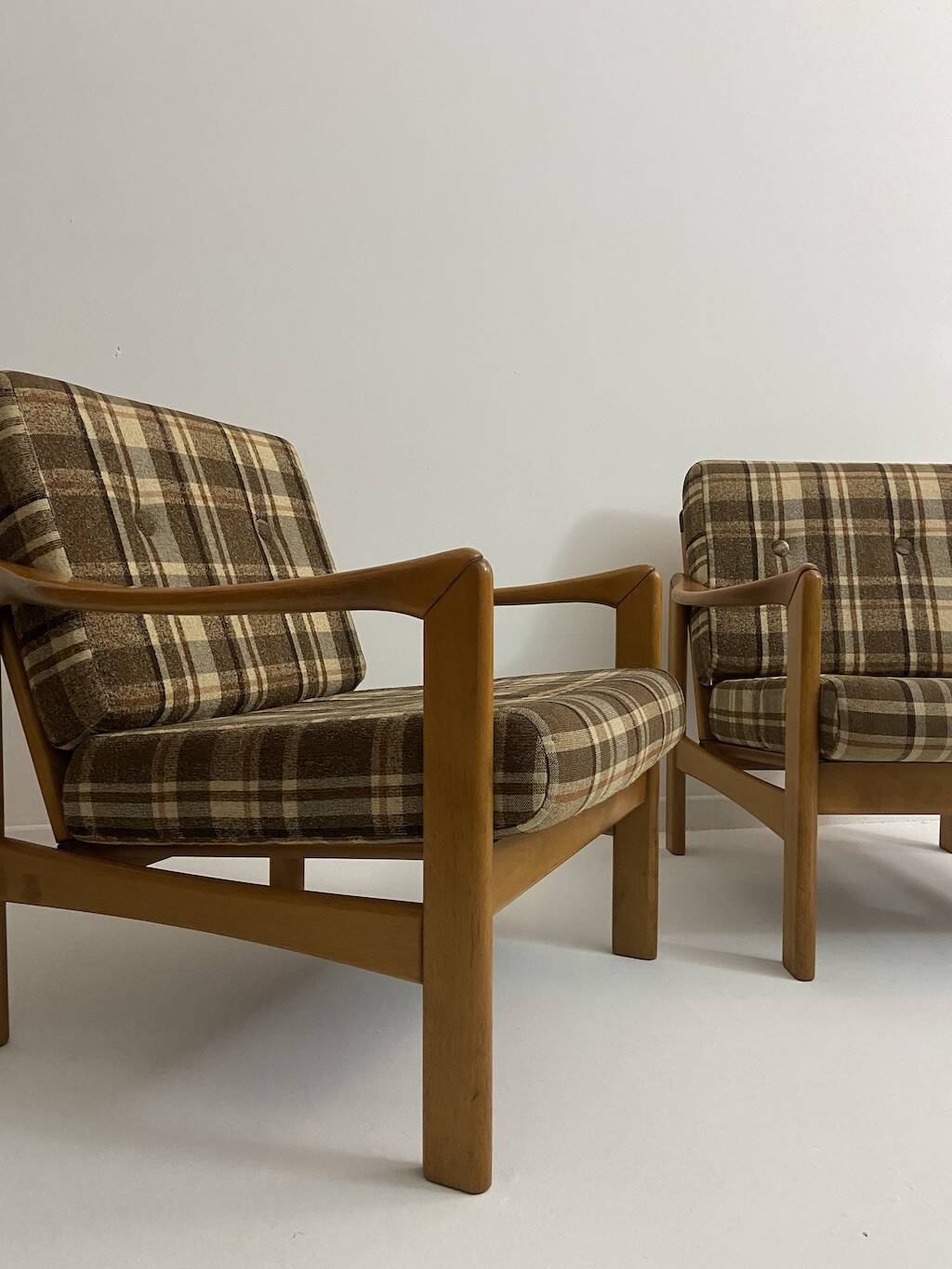 Vintage teak armchairs