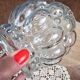 Vintage glass moulded globe – Light fixture with bubble decor