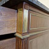 Mahogany commode with mahogany veneer from the Louis XVI period - late 18th century.