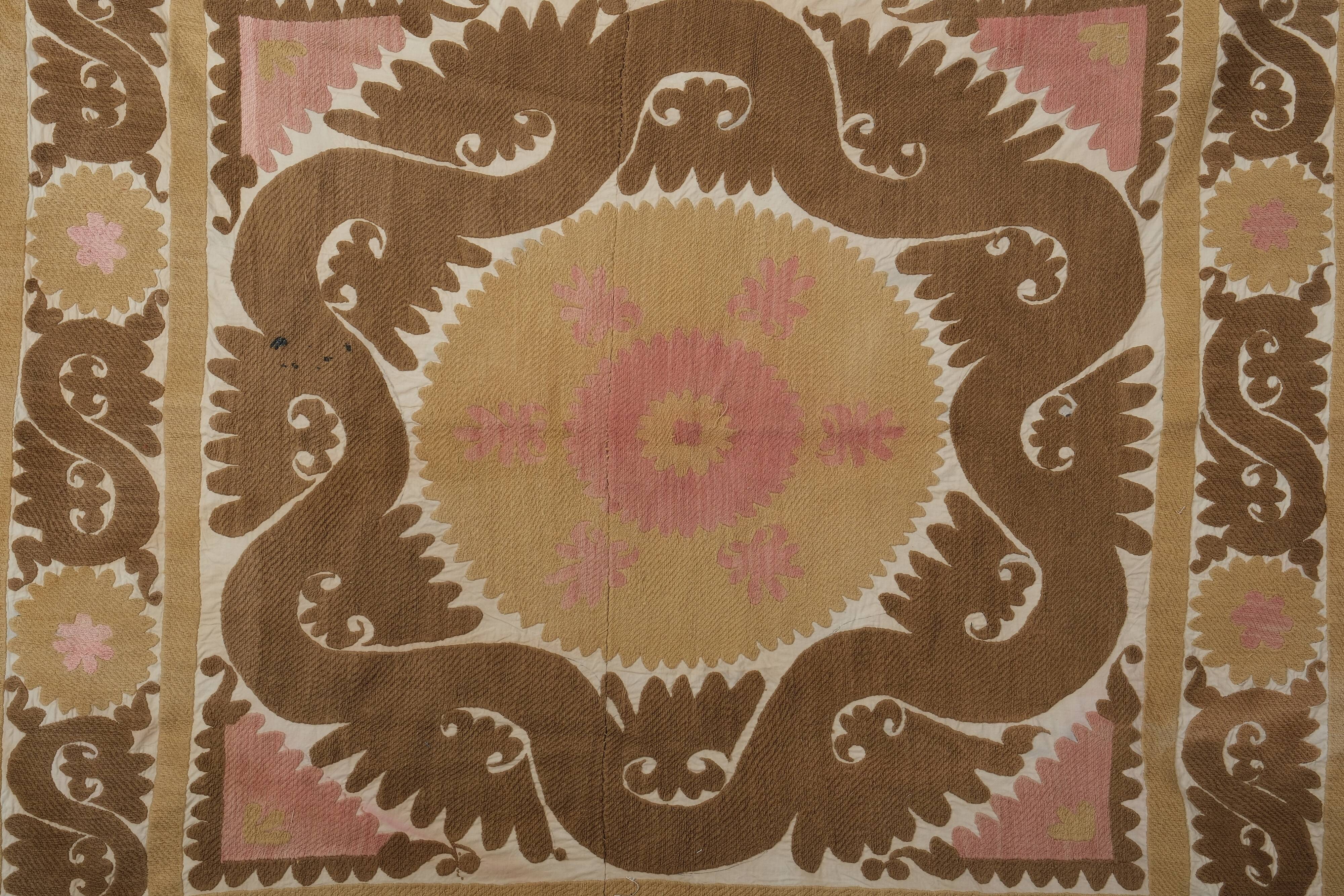 Tapis noué à la main, tapis turc vintage 140x140 cm