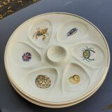 Lot de 3 assiettes à huîtres/crustacés