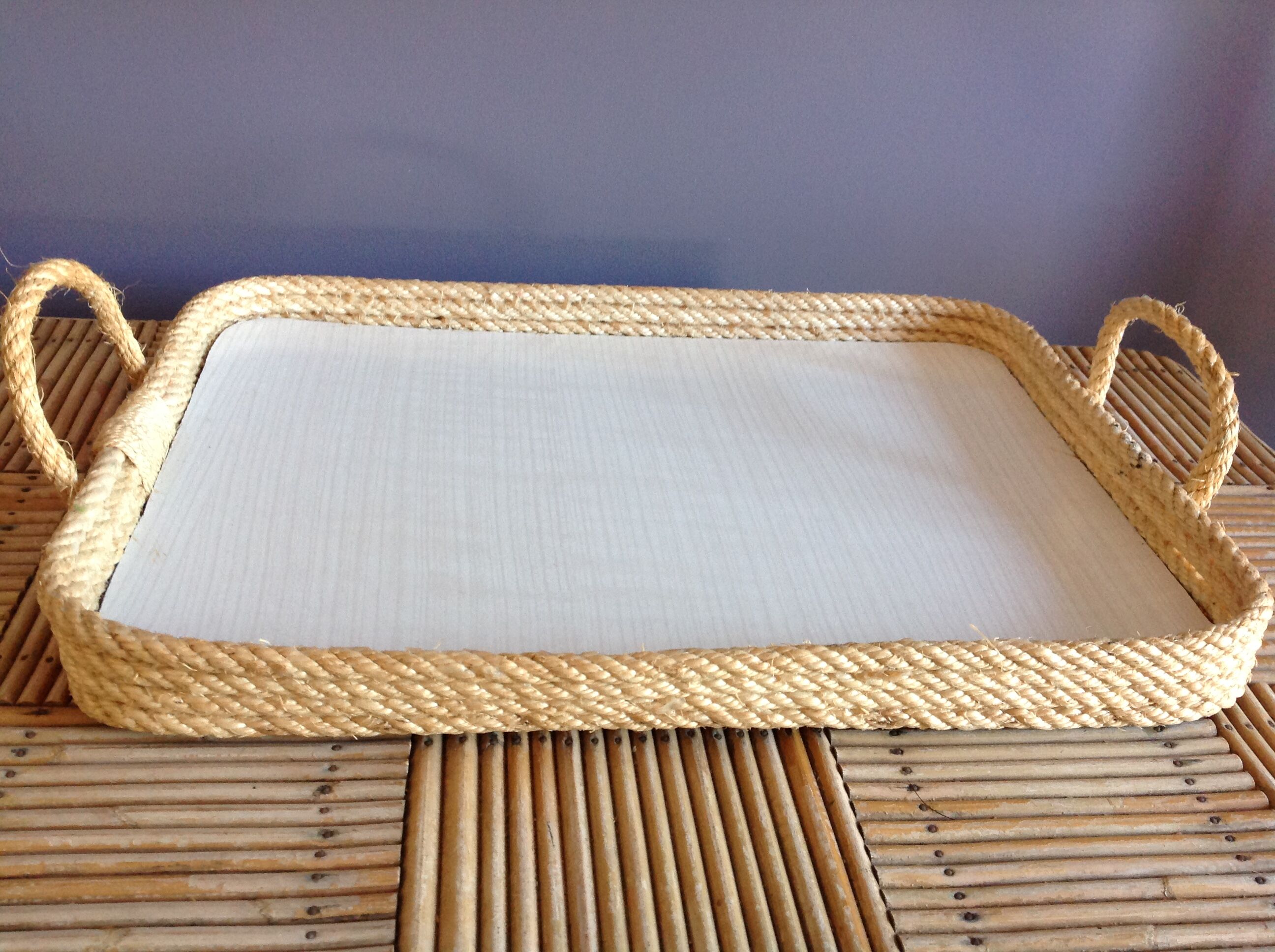 String and formica tray