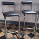 Chaise tabouret de bar chrome 1980