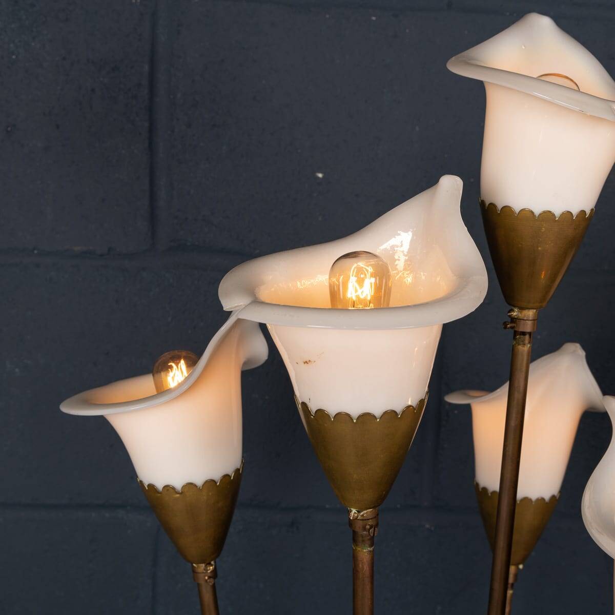 VINTAGE 20thC ITALIAN CALLA FLOOR LAMP BY ANGELO LELLI FOR ARREDOLUCE c1960