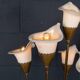 VINTAGE 20thC ITALIAN CALLA FLOOR LAMP BY ANGELO LELLI FOR ARREDOLUCE c1960