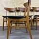 4x 60s 70s Teak Dining Room Chairs Danish Modern Design