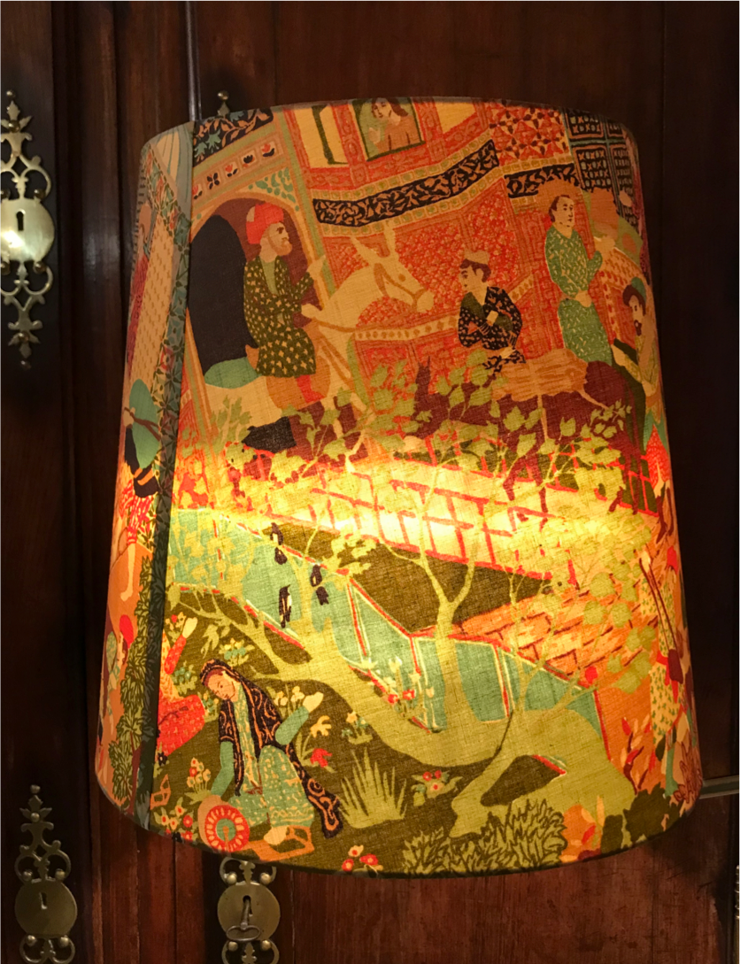 Vintage lampshade persian tales and garden paradise