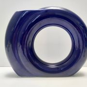 Vintage Blue Glazed Ceramic Vase by Pietro Arosio for Parravicini, Italy, 1